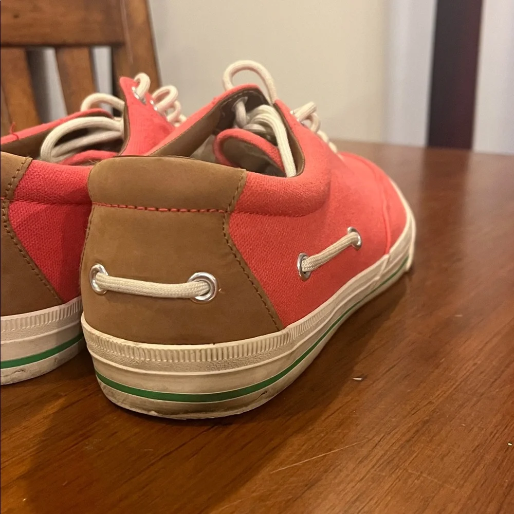 Polo Ralph Lauren Vance Side Lace Deck Boat Shoes Sneakers Pink Mens Size 11.5